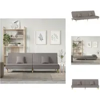 vidaXL Canapé-lit taupe tissu
