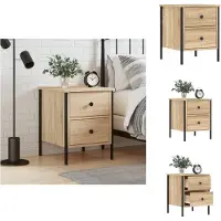 vidaXL Table de chevet chêne sonoma 40x42x50 cm bois d'ingénierie