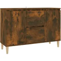 vidaXL Sideboard chêne fumé 103,5x35x70 cm bois composite