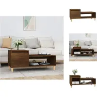 vidaXL Table basse marron imitation chêne 100x50x45 cm Bois composite