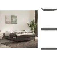 vidaXL Matelas à ressorts ensachés gris foncé 140x190x20 cm velours - Matelas