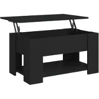 vidaXL Table basse noire 79x49x41 cm Bois composite
