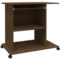 vidaXL Bureau brun imitation chêne 80x50x75 cm bois composite