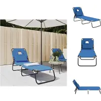 vidaXL Bain de soleil pliable Tissu Oxford & Acier revêtu par poudre