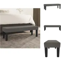 vidaXL Banc Gris foncé 100x30x30 cm Velours