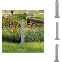 vidaXL Réservoir de jardin avec robinet Gris clair Aspect de pierre