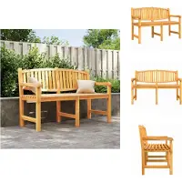 vidaXL Banc de jardin 149,5x60x90 cm bois massif teck