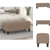 vidaXL Banc Taupe 100x35x41 cm Tissu microfibre