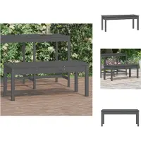 vidaXL Banc de jardin Gris 109x44x45 cm Pin massif