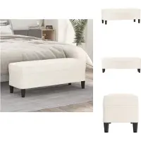 vidaXL Banc Crème 100x35x41 cm Similicuir