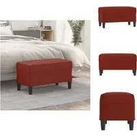 vidaXL Banc Rouge bordeaux 70x35x41 cm Similicuir