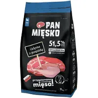 PAN MIĘSKO - Veau et caille pour chiots de grande race - 9 kg