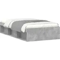 vidaXL Cadre de lit gris béton 90x200 cm