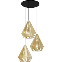 QAZQA Suspension industrielle dorée avec maille 3 lumières - Carcass