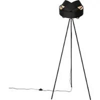 QAZQA Lampadaire moderne noir - Cloth