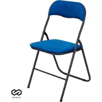 Infinity Goods Klapstoel - Vouwstoel - Fluweel - Eettafelstoel - Opklapbare Stoel - 43 x 47 x 80 CM - Stoel - Blauw