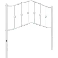 vidaXL Tête de lit de rechange en métal blanc 90 cm