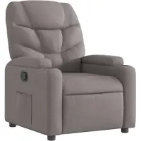 vidaXL Fauteuil relax Taupe Tissu