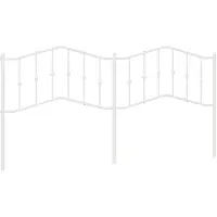 vidaXL Tête de lit de rechange en métal blanc 193 cm