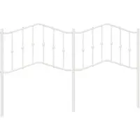 vidaXL Tête de lit métal blanc 160 cm