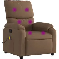 vidaXL Fauteuil de massage Marron Tissu