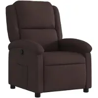 vidaXL Fauteuil relax brun foncé Tissu
