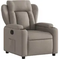 vidaXL Fauteuil relax Taupe Tissu