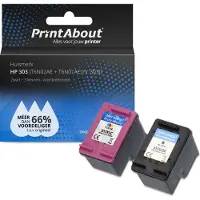 PrintAbout Cartouche compatible pour HP 303 (3YM92AE) Noir d + 3 couleurs - Multipack