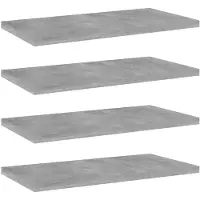 vidaXL Panneaux de bibliothèque 4 pcs gris béton bois d’ingénierie