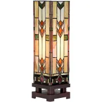 Clayre & Eef Lampe de table Tiffany 15x15x54 cm Beige Verre