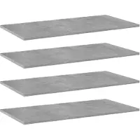 vidaXL Panneaux de bibliothèque 4 pcs gris béton bois d’ingénierie