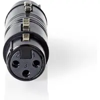 Nedis Adaptateur XLR | XLR 3 broches femelle | XLR 3 broches femelle | Nickelé | Droit | Métal | Noir | 1 pc. | Sachet en plastique