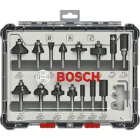 Bosch Powertools 2607017473 - Set 15 Pièces Fraises Mix 1/4"