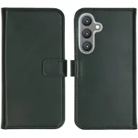 Selencia Étui portefeuille en cuir véritable Samsung Galaxy S24 - Vert