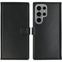 Selencia Étui portefeuille en cuir véritable Samsung Galaxy S24 Ultra - Noir