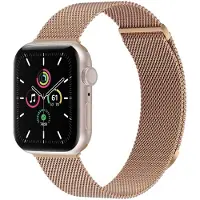 IMoshion Bracelet magnétique milanais Apple Watch | 44/45/46/49 mm - Taille M - Rose Doré