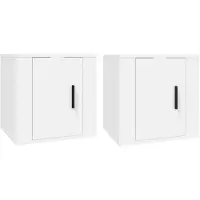 vidaXL Armoires murales TV 2 pcs. Blanc 40x34,5x40 cm