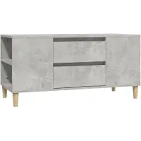 vidaXL Armoire TV gris béton 102x44,5x50 cm Bois composite