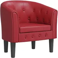 vidaXL Chaise cabriolet rouge bordeaux similicuir