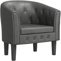 vidaXL Chaise cabriolet gris similicuir