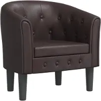vidaXL Chaise cabriolet marron similicuir