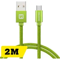 Swissten Câble de données textile USB / Micro-USB 2.0 M (2 m, USB 2.0)