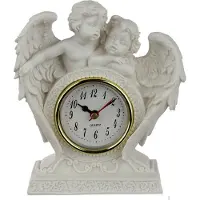 Puckator Paix céleste, amour infini, horloge de cheminée Cherub