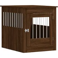 vidaXL Cage pour chien style meuble brun imitation chêne 64,5x80x71 cm