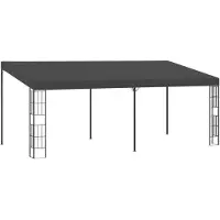 vidaXL Pavillon mural 3x6 m Anthracite Tissu