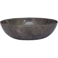 vidaXL Lavabo Gris Ø40x12 cm Marbre