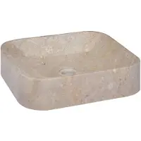vidaXL Lavabo Gris 40x40x10 cm Marbre