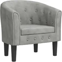 vidaXL Chaise cabriolet gris clair velours
