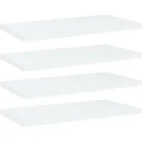 vidaXL Panneaux de bibliothèque 4 pcs blanc bois d’ingénierie
