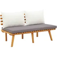 vidaXL Banc de jardin avec coussins 115 cm bois massif acacia
